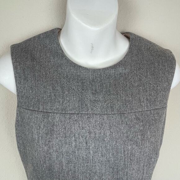 Paule KA Wool Blend Shift Dress Size 36 Sleeveless Waterfall Ruffle Classic - Picture 4 of 8